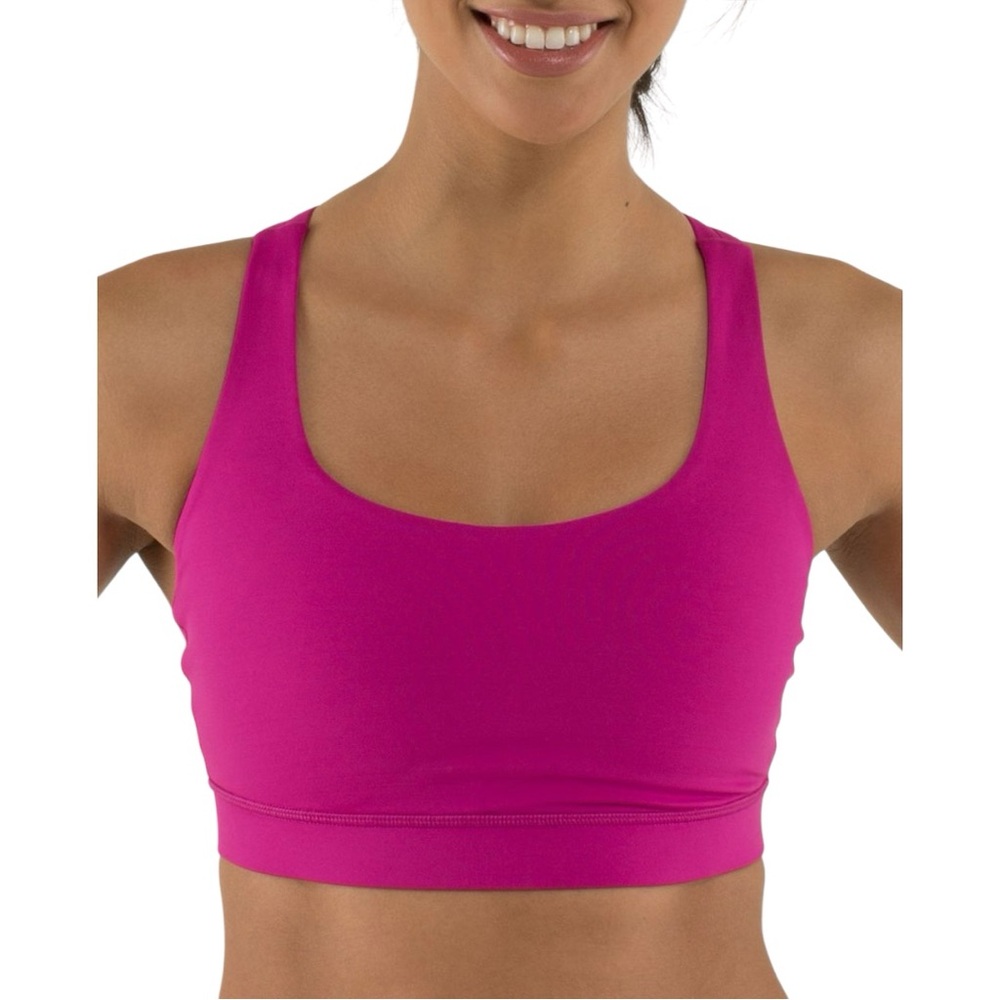 Lululemon Energy Bra Women’s 4 US Raspberry Luxtreme Cross-Back‎